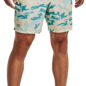 Under Armour | Men’s Sz LG | Blue and Tan 2-in-1 Board Shorts